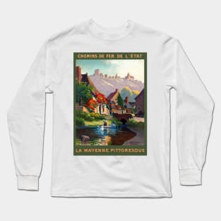 Vintage Travel Poster France Ly Mayenne Pittoresque Long Sleeve T-Shirt